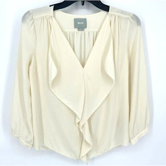 Maeve Long Sleeve Blouse, Ivory/Cream, Size 0 - Picture 1 of 5